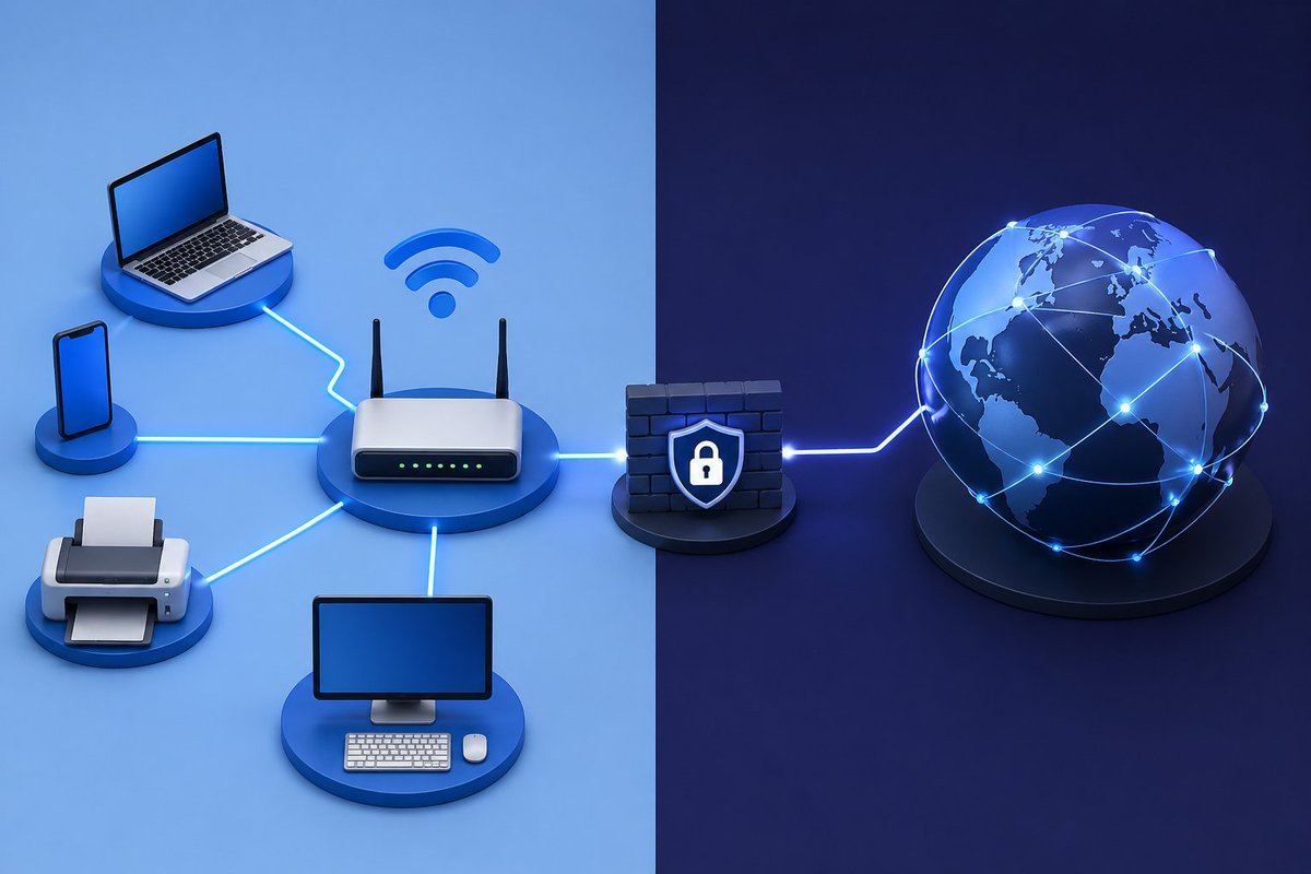 42Preety's tweet photo. Public IP vs Private IP in one line:

Private IP = your device’s identity inside a local network
Public IP = your network’s identity on the internet
NAT ties them together so multiple devices share one public IP.

Simple, but foundational.

#Networking #DevOps #Cloud #Tech https://t.co/bbO56IeOd3