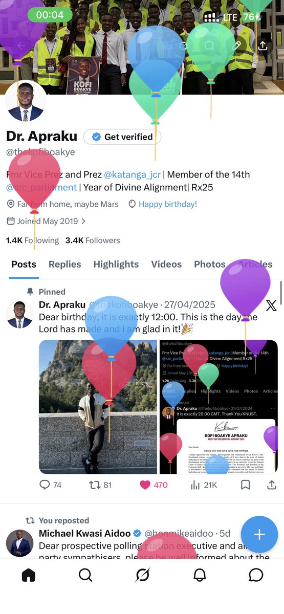 thekofiboakye's tweet photo. It’s exactly 7:00. 
To a new year filled with the Goodness of the Lord! https://t.co/zfI3dUglvy