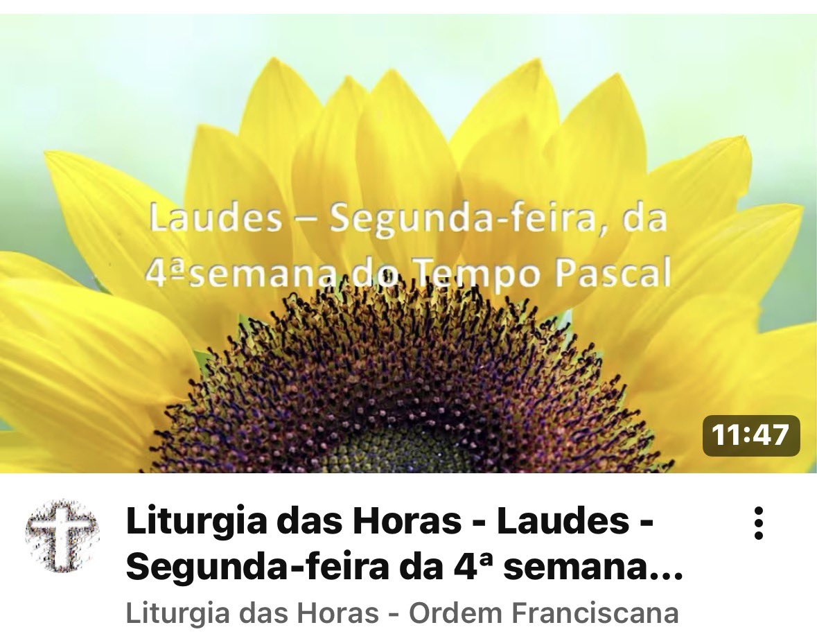 Liturgia das Horas - Laudes - Segunda-feira da 4ª semana do Tempo Pascal youtu.be/4BuJm3j-9PM?si… via <a href="/YouTube/">YouTube</a>