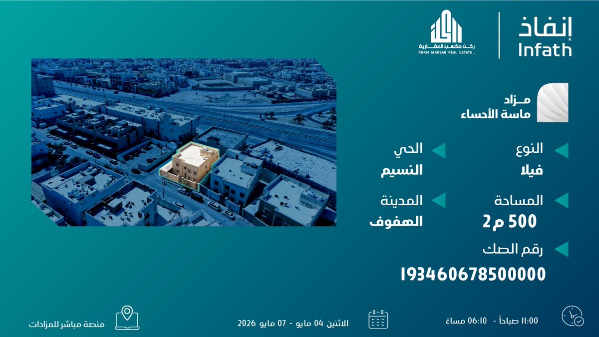ركن مكسب العقارية tweet media