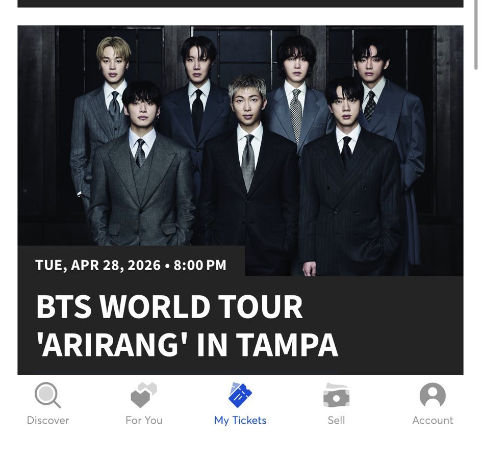 aouselim's tweet image. Giving Out  (2) vip soundcheck tickets for BTS world tour ARIRANG in Tampa Florida For April 28th! Pls lmk if you’re looking 😭😭.
Rfs: we secured better dates for another stop.

🏷 bts arirang Tuesday Raymond James stadium tampa Florida FL vip ticket tix #BTS_ARİRANG #bts #tampa