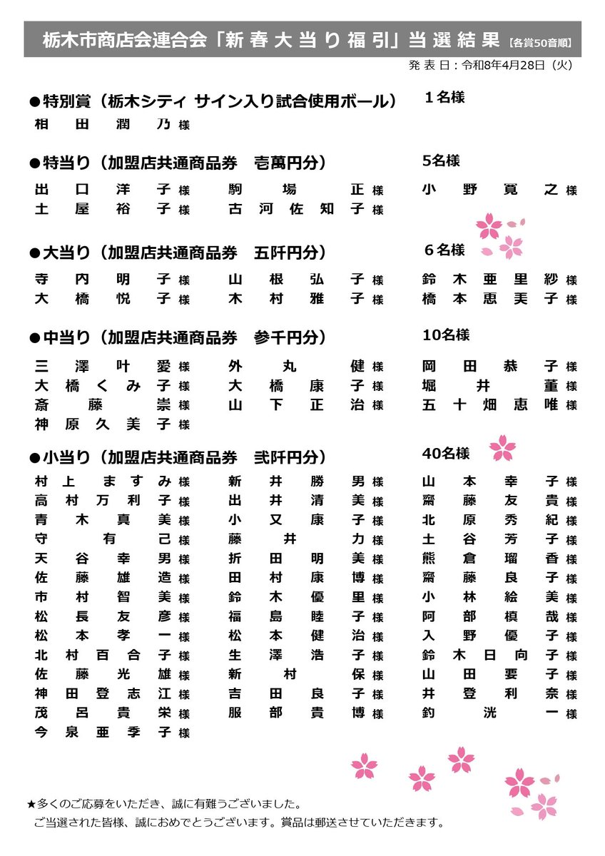 栃木市商店会連合会【公式】 tweet media
