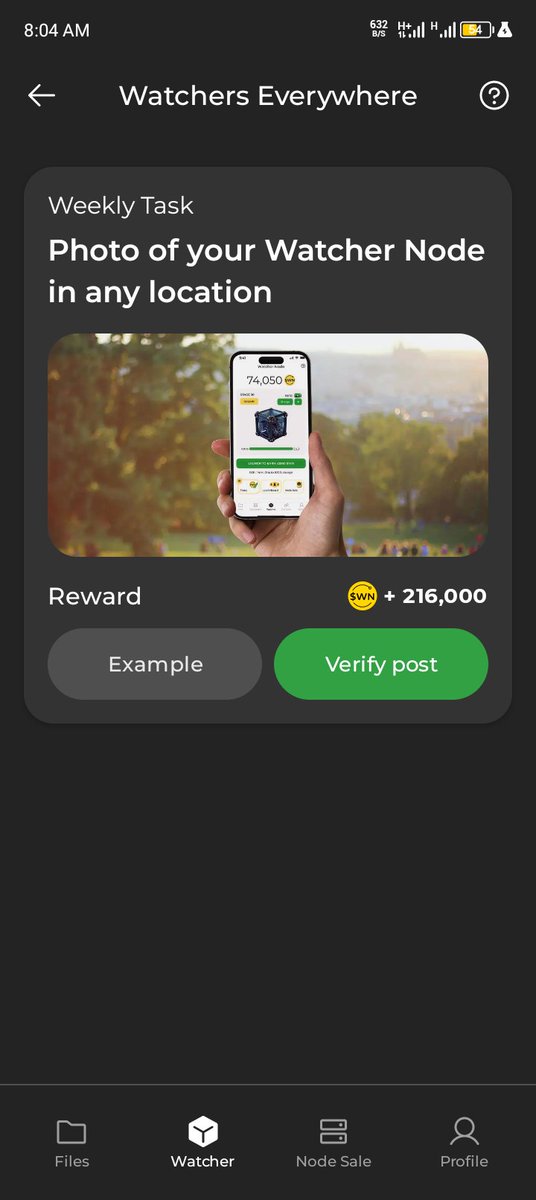Hello, wanted to invite you to this crypto app I’ve been using. If you join with my code, you’ll get 1,000 $WN and I get a bonus too.

DeNet Storage &amp; Watcher Node is free, official app from the team behind a decentralized storage network with over  links.denet.app/mobile?referre…