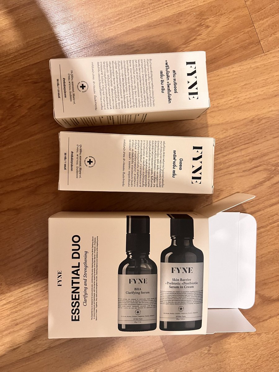 privateuknw's tweet photo. ꒰ ขาย ꒱ fyne essential duo set 
- ในเซ็ตมี bha serum &amp; skin barrier serum in cream ค่า

- หมดอายุปีหน้า
🏷️ 1,500฿ ส่งฟรี

#ส่งต่อสกินแคร์ #ส่งต่อสกินเเคร์มือ2 #ส่งต่อคสอ #ส่งต่อเครื่องสำอาง #ส่งต่อสกินแคร์มือสอง #ส่งต่อคสอมือ2 #เครื่องสำอางมือสอง #ส่งต่อคสอมือสอง #HowtoPerfect https://t.co/CORwghfZlt