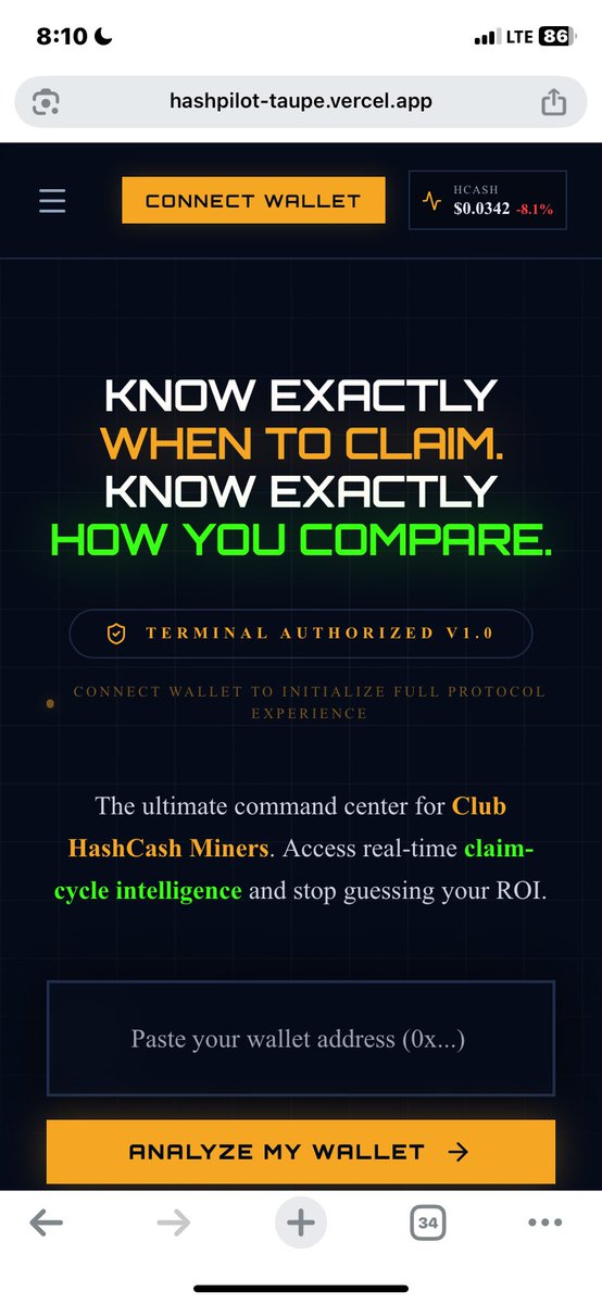 adejoke_btc's tweet photo. hCASH price just moved.

do you know if that helps or hurts your current position?

HashPilot's Claim Advisor tells you in seconds.

no guessing. no discord alpha. just data.

Check this out : https://t.co/Rj62x8Dltt

Made for @clubhashcash miners
#hCASH #ClubHashCash #Avalanche https://t.co/5pXOwjAevs
