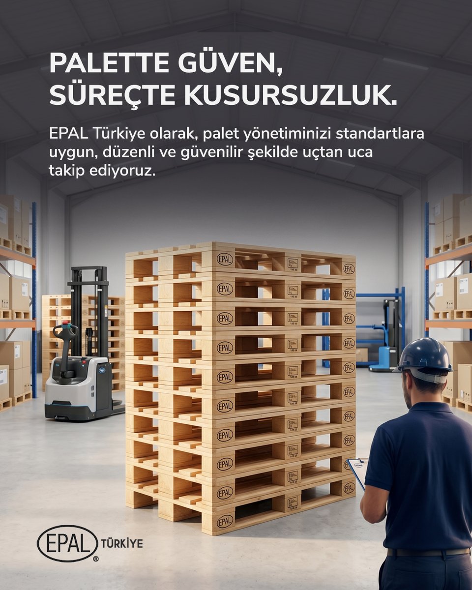 TurkiyeEpal's tweet photo. Palette Güven, Süreçte Kusursuzluk.
EPAL Türkiye olarak, palet süreçlerinizi güvenilir ve standartlara uygun şekilde yönetiyoruz.

Trust In Every Pallet, Excellence In Every Process.
As EPAL Türkiye, we manage your pallet processes reliably and in line with standards.

#epal https://t.co/OkvCslAruC