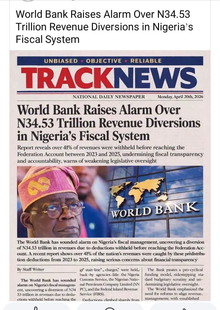 AsaLegedu's tweet image. 🚨 ₦34.53 TRILLION?! 🚨

The World Bank flags massive revenue diversions in Nigeria — with over 41% allegedly withheld before hitting the Federation Account.
This isn’t small money… this is the economy on the line.

Where is it going? 🤔
#Nigeria #Transparency #Economy