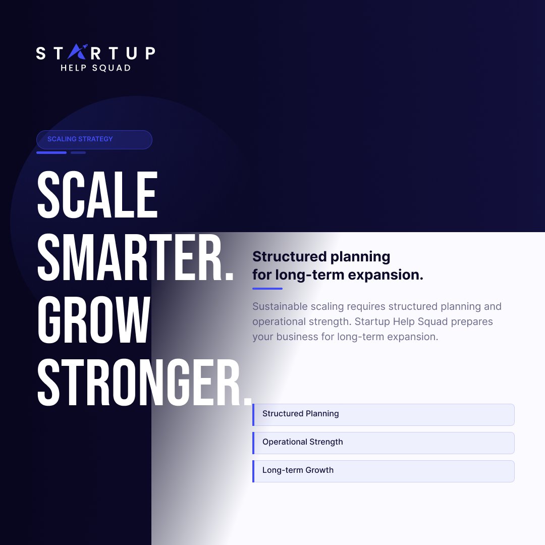 startuphelpsqd's tweet image. Sustainable scaling requires structured planning and operational strength. Startup Help Squad prepares your business for long-term expansion.

#StartupGrowth #ScalingUp #BusinessExpansion #StartupHelpSquad #SmartGrowth