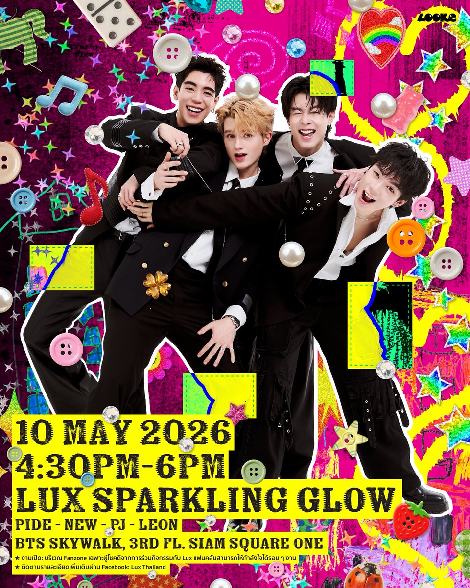 lookepeep's tweet image. 💾💥 LOOKE ARTIST SCHEDULE UPDATE 9, 10 ,17 MAY 2026 🗂️📌

- หากมีตารางงานเพิ่มเติมหรือมีการเปลี่ยนแปลง จะแจ้งให้ทราบอีกครั้งในภายหลัง

#PIDEmonthapoom #NEWCHAYAPAK 
#PJmahidol #LEONBROCCO 
#GELBOYS 
#LOOKE