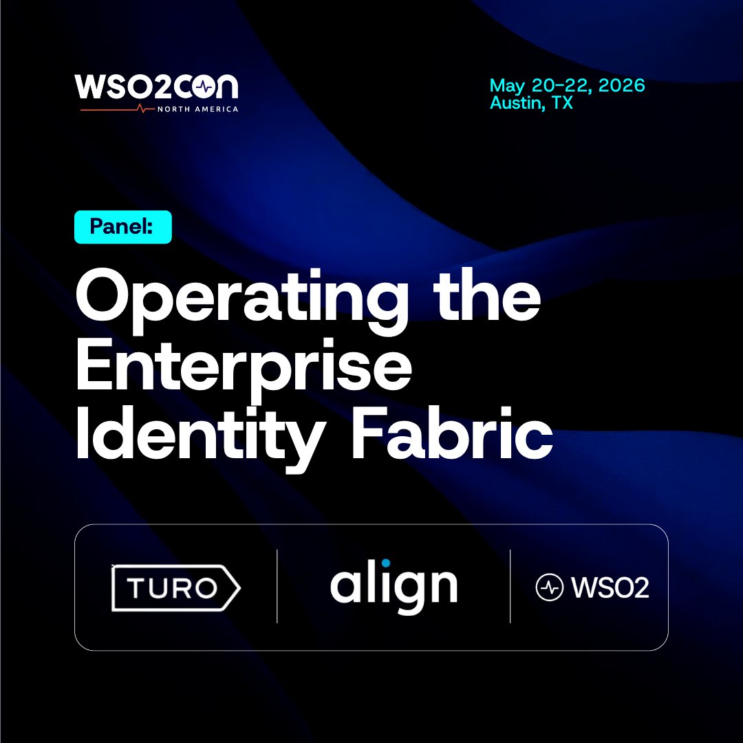 wso2's tweet photo. Identity is now the primary security perimeter. How do enterprises unify siloed IAM, AI agent identity, and Zero Trust into one cohesive fabric? Real-world practitioners discuss at WSO2Con, Austin TX, May 20–22.

Register: https://t.co/1XyEHn8HjR https://t.co/YVOc7g2OBj