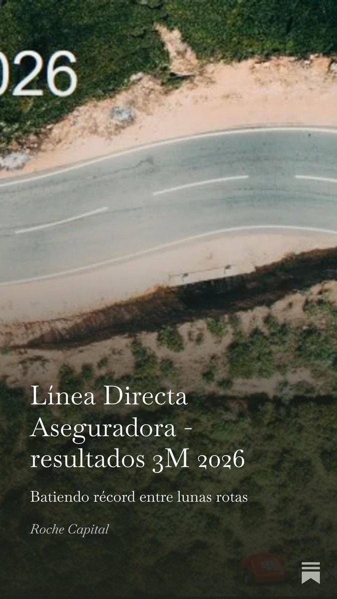 Revisión de los resultados del primer trimestre de 2026 en formato podcast (creado con NotebooLM con fuentes seleccionadas por mi).

Espero que os guste!

Link: rochecapital.substack.com/p/linea-direct…