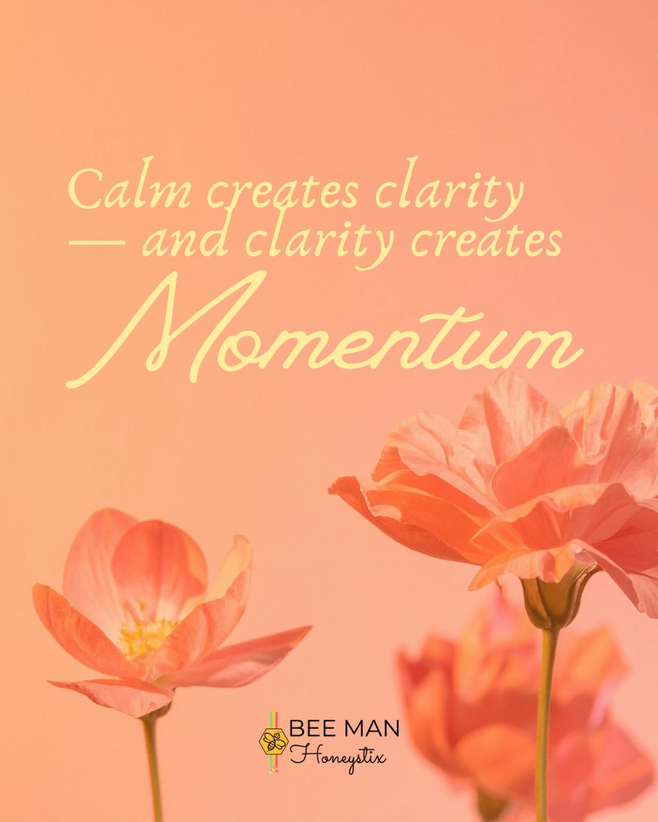 Calm creates clarity.
 Clarity creates momentum. 
Finish April strong.
 #MondayMotivation #StressAwarenessMonth