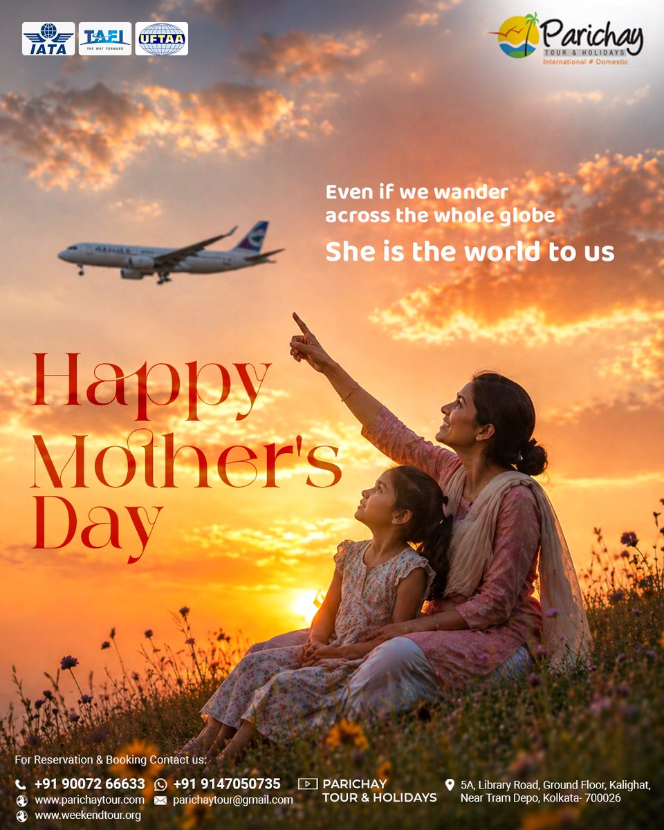 ParichayTour's tweet photo. To the one who has been our compass and our home, no matter where we travel. This Mother’s Day, we celebrate the woman who makes every journey meaningful. Thank you for being our world, today and every single day.❤️

#MothersDay #MomIsMyWorld #Grateful #UnconditionalLove https://t.co/v0k2sLv3QZ