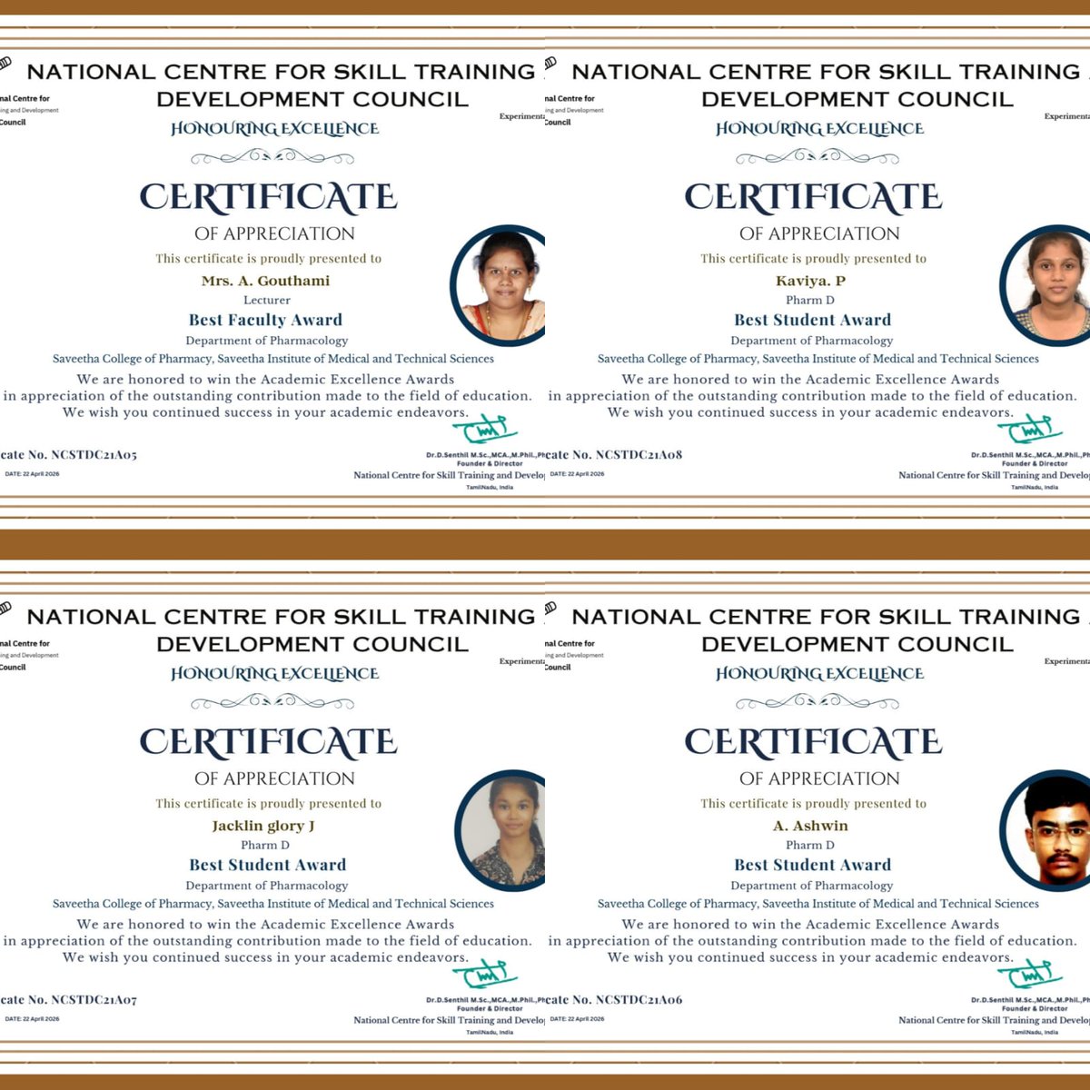 scopofficial's tweet image. Proud achievement
Department of Pharmacology celebrates
excellence
Best Faculty &amp;amp; Best Student Awards at the Academic Excellence Awards #DepartmentOfPharmacology #AcademicExcellence #ProudMoment #BestFaculty #BestStudent #Awards2026