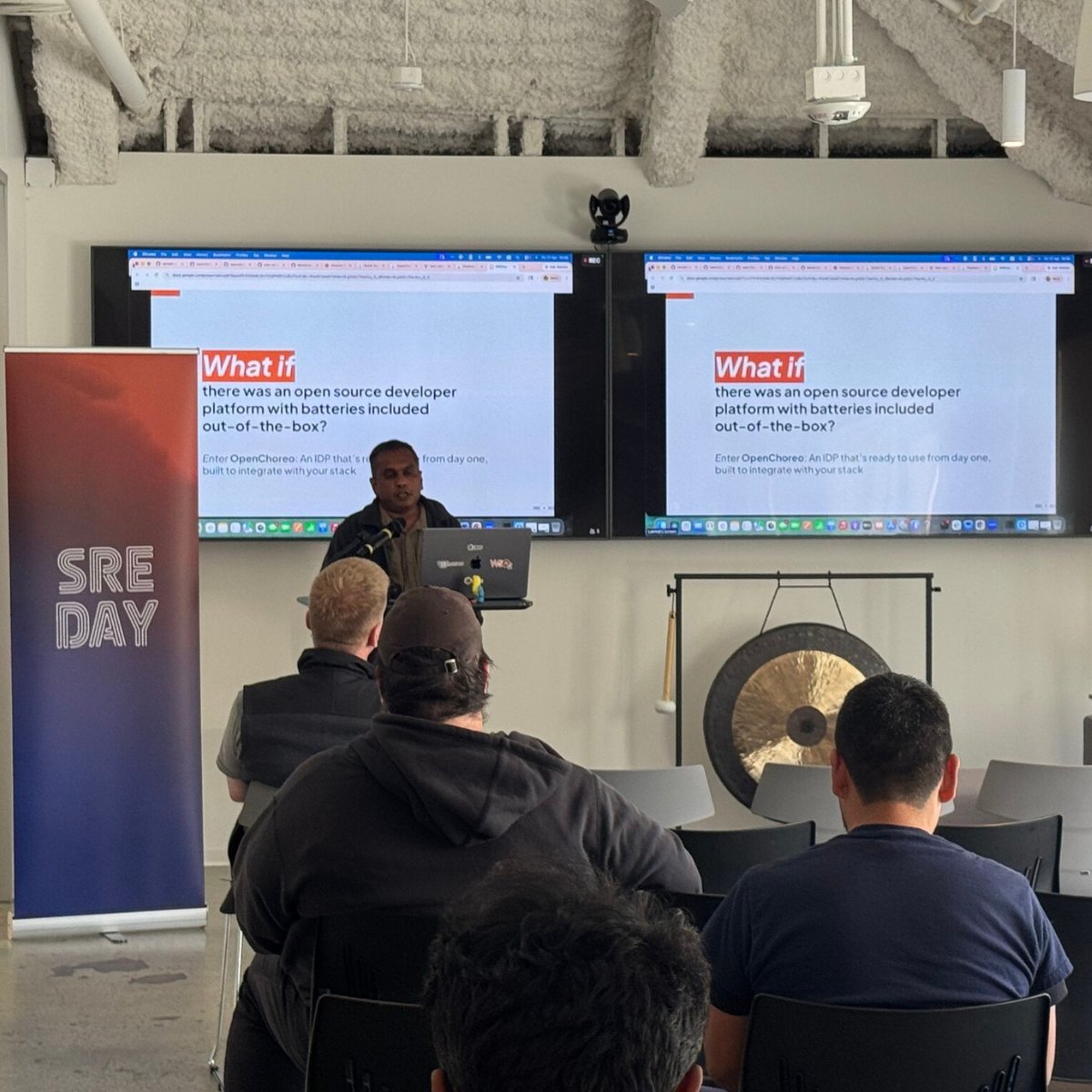 openchoreo's tweet photo. At @sreday_com San Francisco, @lakwarus demonstrated how OpenChoreo delivers AI-assisted workflows for incident triage while keeping #Kubernetes primitives visible. 

Head to the repo, explore the code, and give it a star:  https://t.co/N7MJGjylBi https://t.co/g8FGZacacb