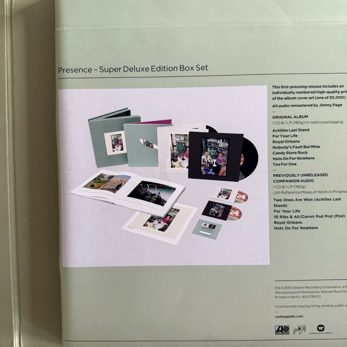 LPEnthusiasts's tweet image. Led Zeppelin - Presence Vinyl Box Set 

#ad #vinylrecords #vinyl #LedZeppelin

ebay.us/TBD51m