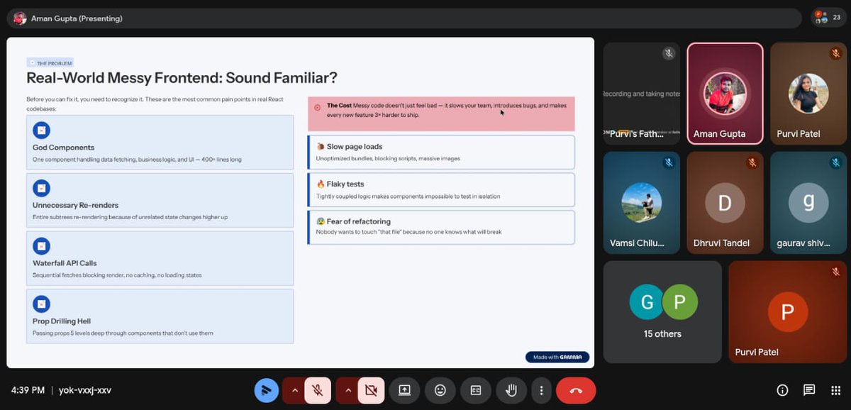 ipangram's tweet image. 🚀 At i-Pangram, learning is part of our culture.
This Saturday, our team joins an internal knowledge-sharing session led by Aman Gupta on Clean Code in the AI Era: Refactoring &amp;amp; Performance for Modern Frontend Apps.

#LearningCulture #TeamGrowth #FrontendDevelopment #ReactJS
