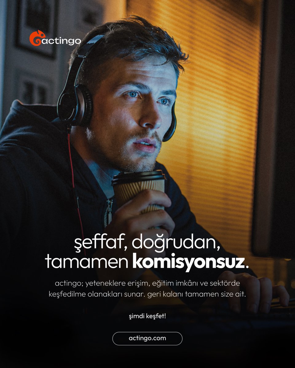 actingo_com's tweet photo. komisyon yok. aracı yok. sadece sen ve iş.

actingo'da ilan aç, başvur, anlaş — doğrudan. sanatçı da şirket de ajans da eşit.

👉🏻 https://t.co/qbrNrR2Vgv

#actingo #komisyonsuz #yaratıcısektör https://t.co/oOB70mb15F