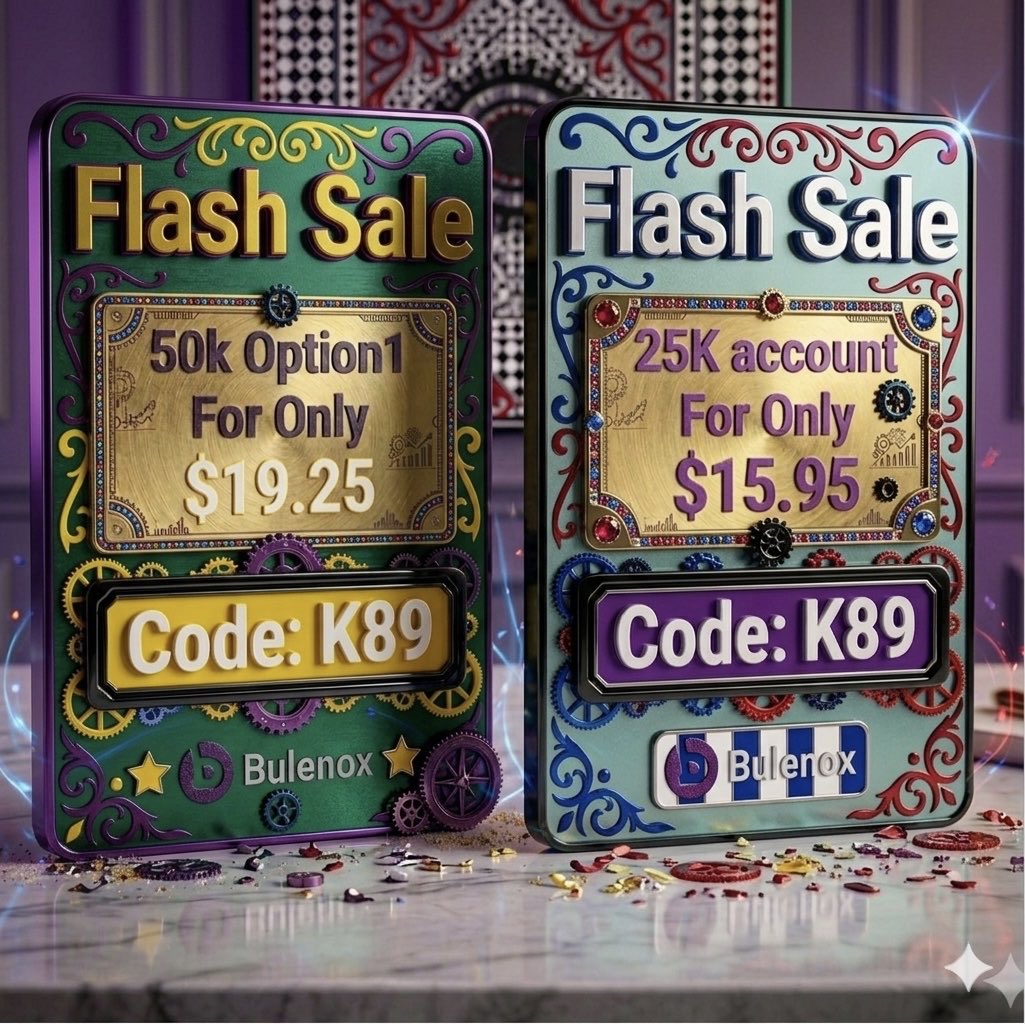 AyoubBfr1's tweet image. Bulenox 89% OFF for all subscriptions option 1 trailing drawdown
25k for only $15.95
50k for Only $19.25
100k for only $23.65
Coupon: K89
Link: bulenox.com/member/aff/go/…

#bulenox #trading #couponcode #getfunded #apextraderfunding #NQ #gold #fundedtrader #future #NinjaTrader