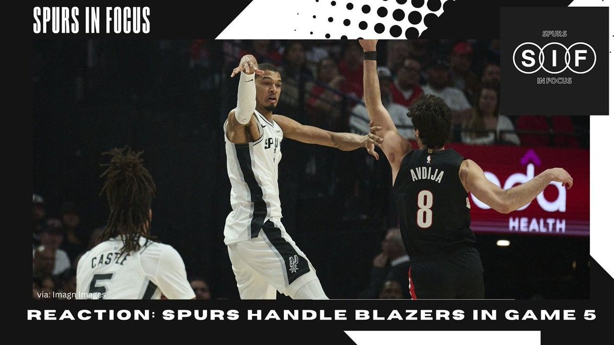 JeffGSpursZone's tweet image. 🎙️React: Spurs put a stranglehold on playoff series vs. Trail Blazers w/ guest @thesportsanswer 
 
YT buff.ly/dnMwC59
SS buff.ly/iiB8OTr
Spotify buff.ly/TAtYLT8
PocketCast buff.ly/oVefLQw
Amazon: buff.ly/7Vknqa5 #nba #gospursgo #PorVida ..