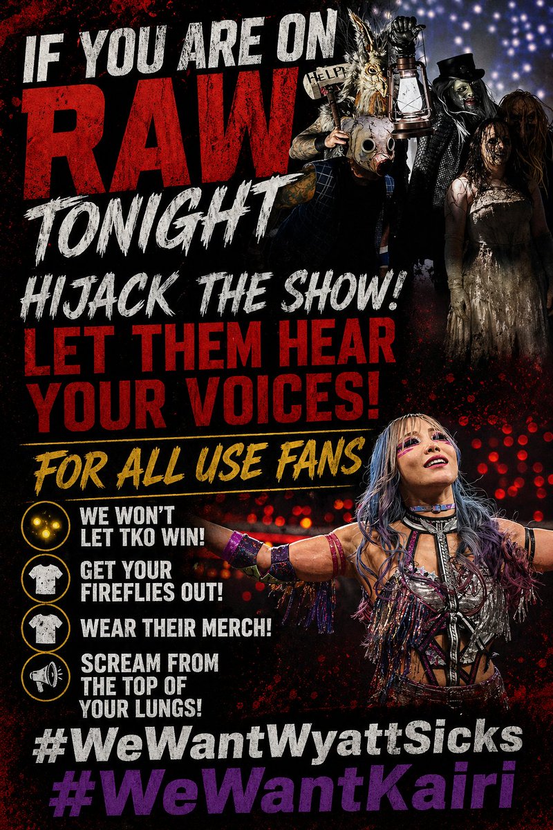 TheGamerKian's tweet image. Raw Tonight make use proud Wyatt Sicks fans and Kairi Sane fans #Hijack #RAW #WeWantWyattSicks #WeWantKairi #FuckTKO