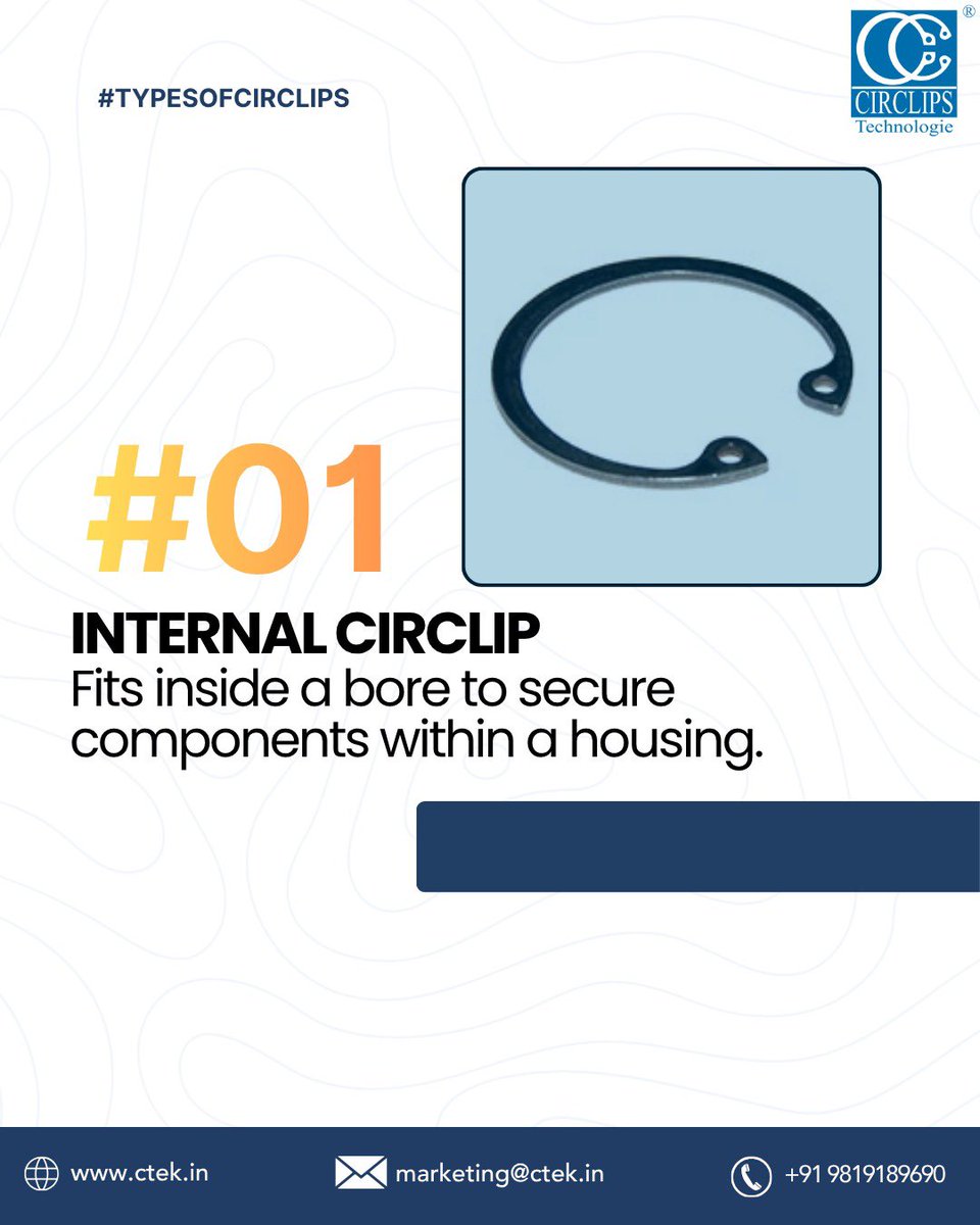 CirclipsIndia_'s tweet image. Not all circlips are created equal ⚙️
Here are 4 essential types every engineer and industry professional should know.
🌐 ctek.in
📞 +91 9819189690
📩 marketing@ctek.in

#CirclipsTechnologie #ManufacturingExcellence #IndustrialEngineering
#B2BManufacturing