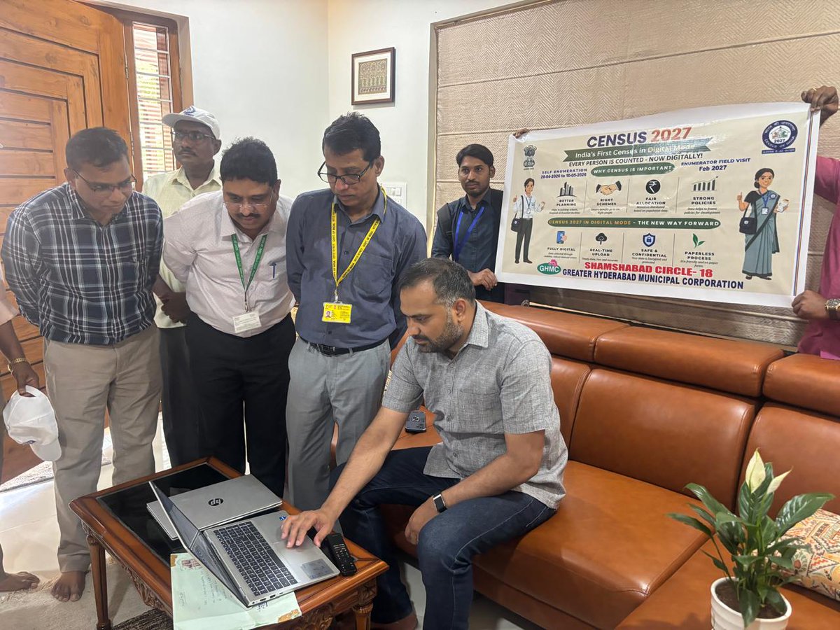 CommissionrGHMC's tweet image. 🧾 𝗜’𝘃𝗲 𝗗𝗼𝗻𝗲 𝗠𝘆 𝗣𝗮𝗿𝘁 – 𝗡𝗼𝘄 𝗜𝘁’𝘀 𝗬𝗼𝘂𝗿 𝗧𝘂𝗿𝗻

📢 I have done my part by completing my Self-Enumeration for #Census2027 today. 💻📋

Now it’s your turn, #Hyderabad!

Take a few minutes to self-enumerate and help shape better civic services and the future of