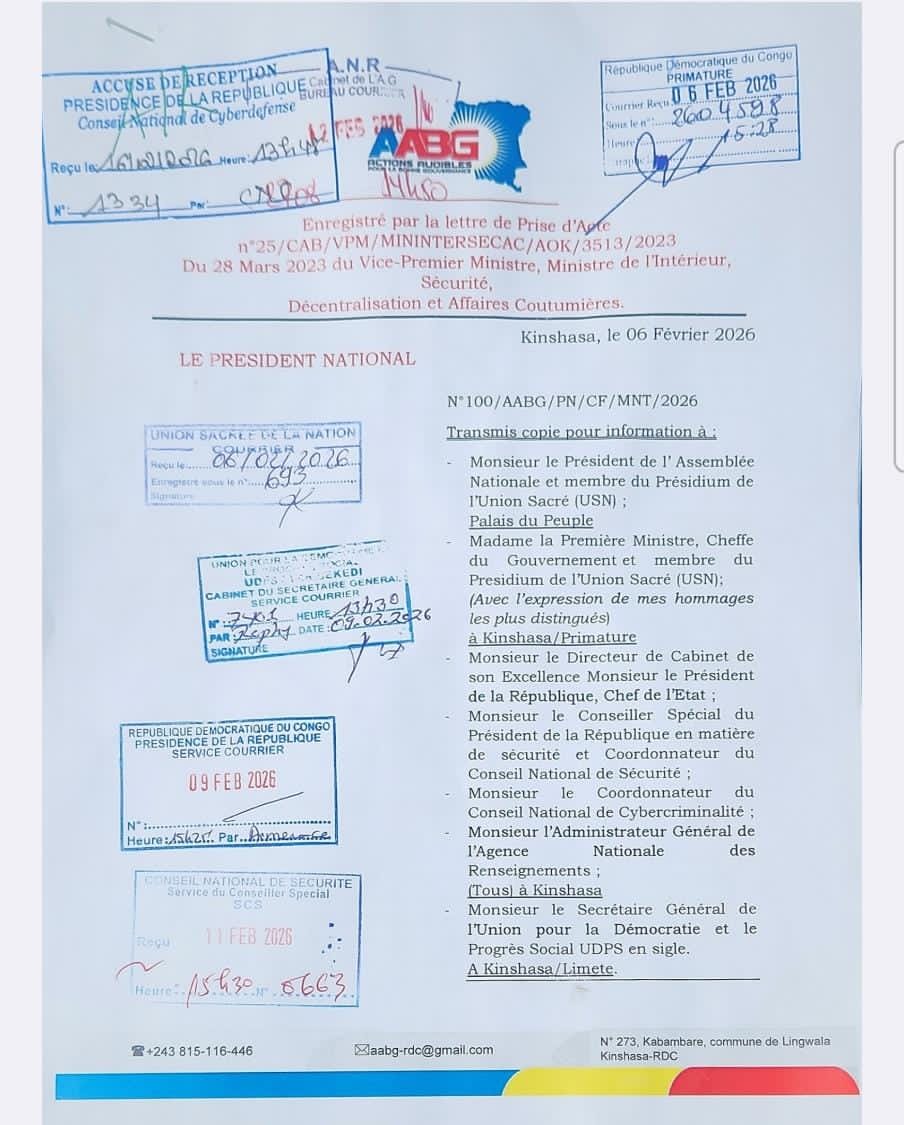 ebalemozindo's tweet image. #RDC: #POLITIQUE.  

Crise au sein du Regroupement politique AABG, mosaïque de l’UDPS.

Dans une correspondance adressée au Président de la République, en sa qualité de Haute Autorité de Référence de l’Union Sacrée de la Nation, le Président national du Regroupement politique