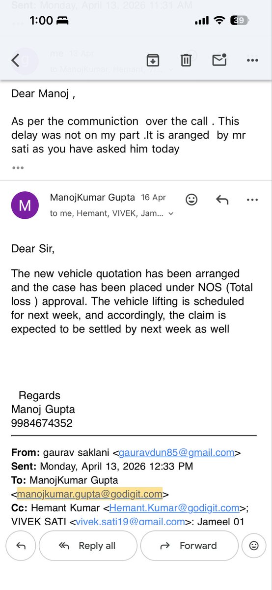 gauravdun85's tweet photo. @heydigit on your end it was cominicated on 16 april  that it will be done in next week it was not done. https://t.co/4cAxhrIbic