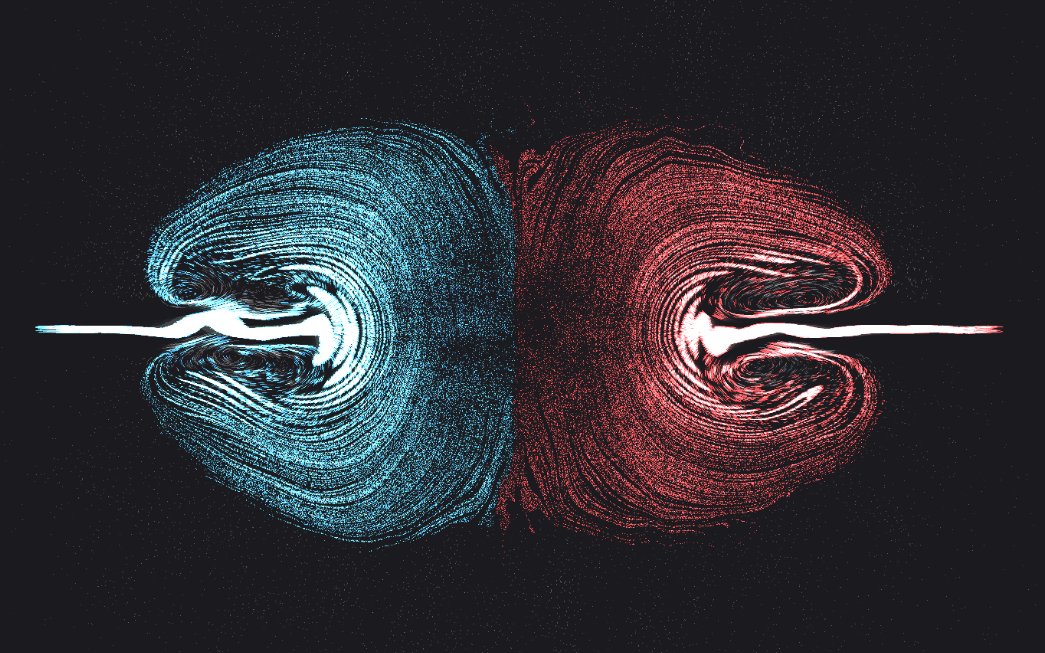 geogaze's tweet photo. Custom MPM (Material Point Method) fluid simulation -modeling phase transitions and aggregate states of matter. #MPM #PhysicsSimulation #MaterialPointMethod #FluidSim #ComputationalPhysics #PhaseTransition #CreativeCoding #Simulation #ProceduralArt #SciArt #GPGPU https://t.co/6ZZIKHuwbH