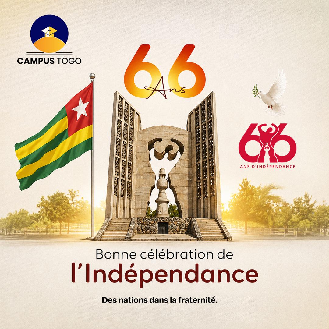 campustg's tweet photo. ABLODE GBADJA 🇹🇬

En ce jour de la Fête de l’indépendance du Togo, célébrons notre liberté et les valeurs qui nous unissent.

Bonne fête de l’indépendance à tous ! 🇹🇬

#CampusTogo  #FièrtéTogolaise #IndépendanceTogo #Togolais🇹🇬 https://t.co/Ns6HmmFvJM