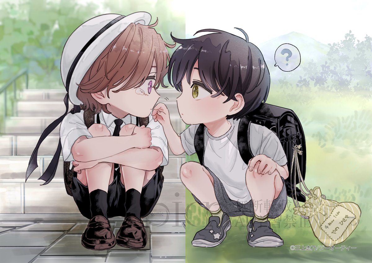 ───── ˖ ⋆⊹ ᧔♡᧓ ⊹⋆ ˖ ─────
　　　
♡ピットスポルム特別記念フェア♡
  　　   〜あの頃の僕たち〜
　　描き下ろしイラスト公開💞

⊹˚ ︵‿ ⊹ . ˚ ︵‿︵ ⊹ . ˚ ‿︵ ⊹

 ＃三上志乃 先生（<a href="/mikamishino/">三上志乃🌱ﾋﾟｯﾄｽﾎﾟﾙﾑ1~5巻発売中</a>）
『＃ピットスポルム』

描き下ろしイラストのテーマは