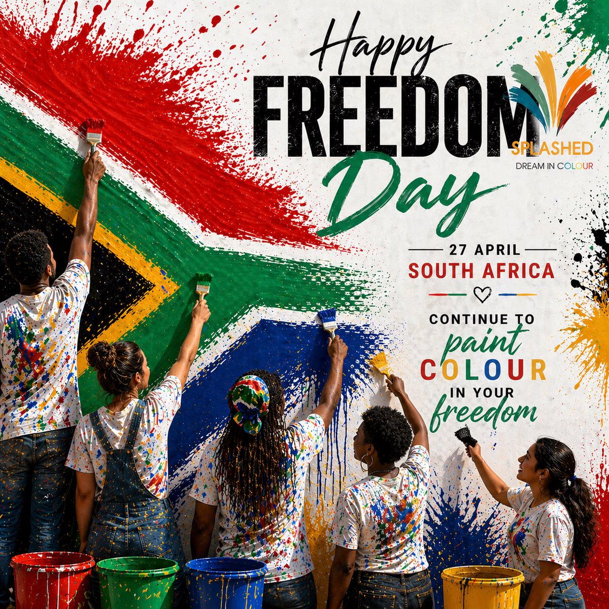 SplashAfrika's tweet photo. Continue to paint colour in your Freedom SA  #FreedomDay https://t.co/gJK6ZEbEs4
