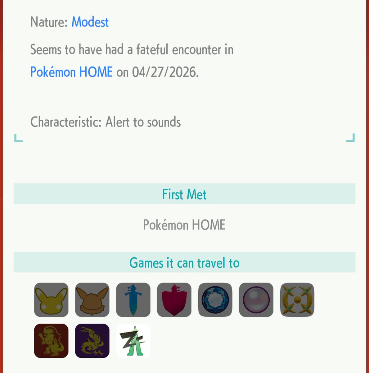 TheJzoli's tweet photo. @SerebiiNet Unlike all of the other dex completion shinies, Volcanion says it "seems to have had a faithful encounter in Home", and not the region the dex is from. It still shows up under "most recent game: ZA" though. https://t.co/F0O5FP7GfN