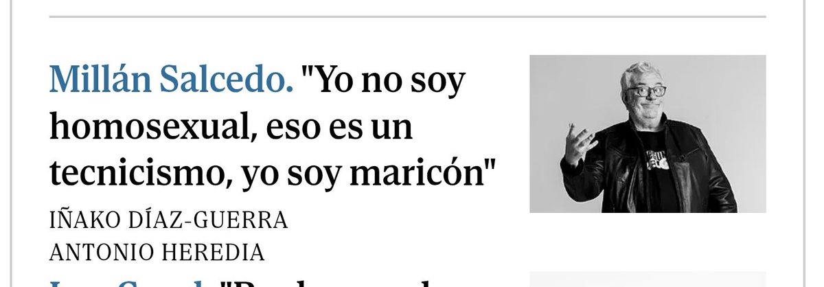 Se confirma entonces que aquel sketch en el que cantaba "Soyyy maricón, maricón de Españaaaaaa" realmente fue una salida del armario por la puerta grande.