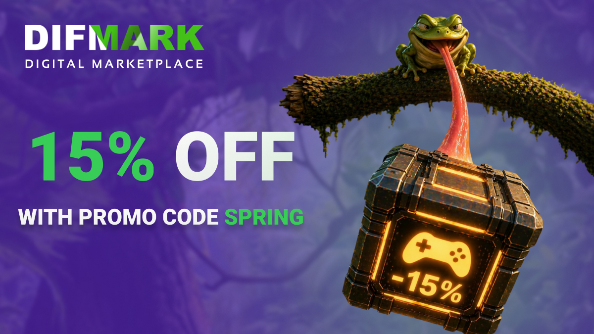 Difmark_com's tweet image. Spring Sale is live on Difmark 🌿 Grab games &amp;amp; software for your perfect unwind session. Use code SPRING for 15% off — limited time only ⏳🎮

#SpringSale #GamingDeals #Difmark