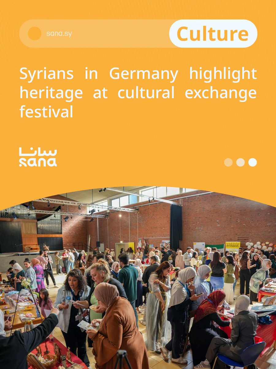 SANAEnOfficial's tweet image. Syrians in Germany showcased elements of their cultural heritage during an international festival in Dortmund, aiming to promote cultural exchange and community understanding
#SyriaSyria
#germany
#dortmund
#heritage
#CommunityEngagement
#CulturalExchange
sana.sy/en/culture-and…