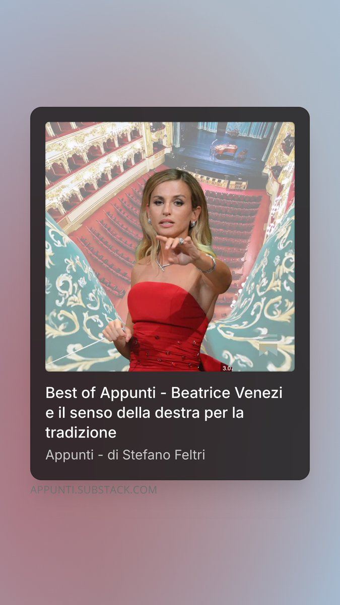 Perché Beatrice Venezi non era adatta alla Fenice di Venezia? 

Filippo Riscica lo aveva spiegato bene su Appunti qui: 
appunti.substack.com/p/best-of-appu…