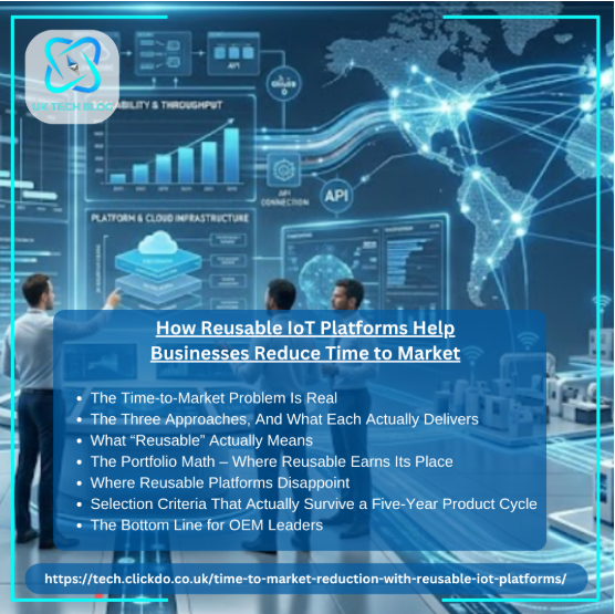 ClickDoMedia's tweet image. Discover how reusable IoT platforms help OEMs cut #timetomarket, reduce #costs, and scale connected product portfolios efficiently with @iotellect for faster IoT go-to-market. 🚀
Explore more 👉 tech.clickdo.co.uk/time-to-market…
#IoT #OEM #DigitalTransformation #TechStrategy