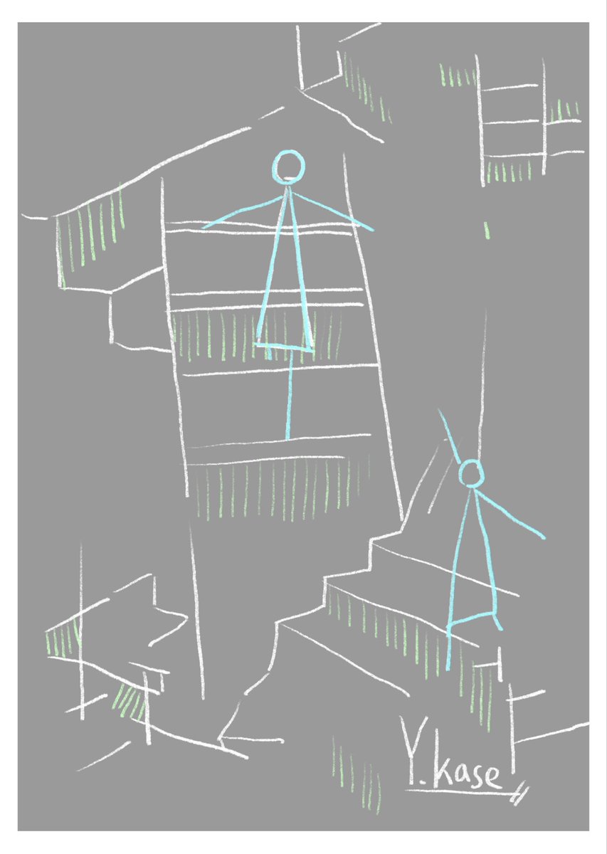 gamakunm1's tweet image. 階段のリズム1
#illustration #art #artwork #イラスト #階段