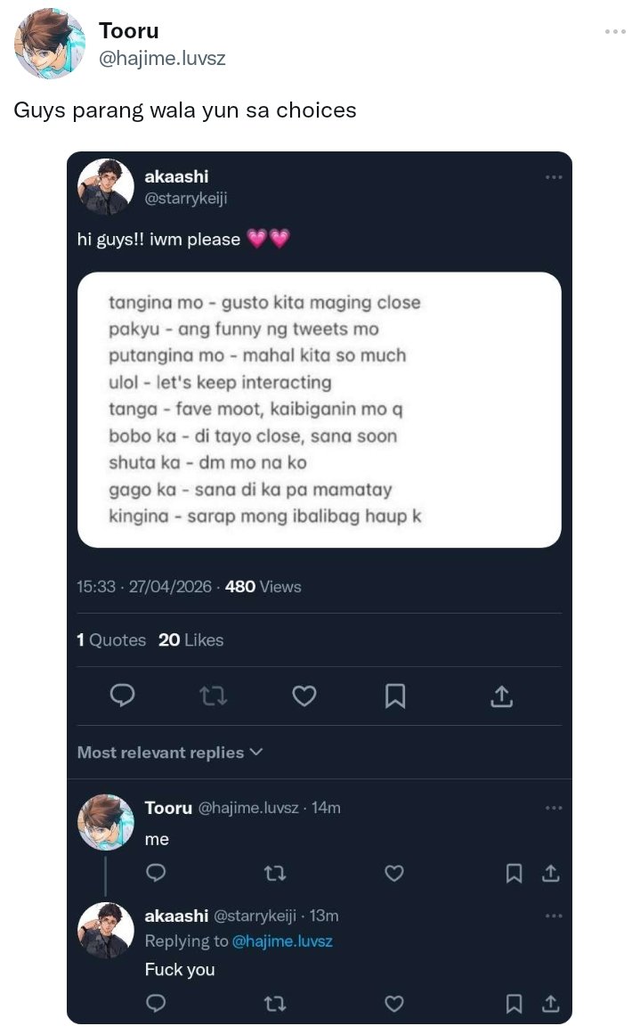 seraph1cstar's tweet photo. #haikyuu one tweet crack filo au kasi natatawa ako 😭 https://t.co/QjsDEAKXYD
