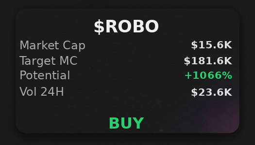 Krisdoesartx's tweet image. popped EC1TMMg4shn1XrYNy5Y5a98LT6kjNcFtgnav11jSpump into @iScanLive — $ROBO should reach $181.6K they say  

 #Solana #Memecoin #Crypto #Degen #PumpFun #AlphaCalls #SolanaMemeCoin