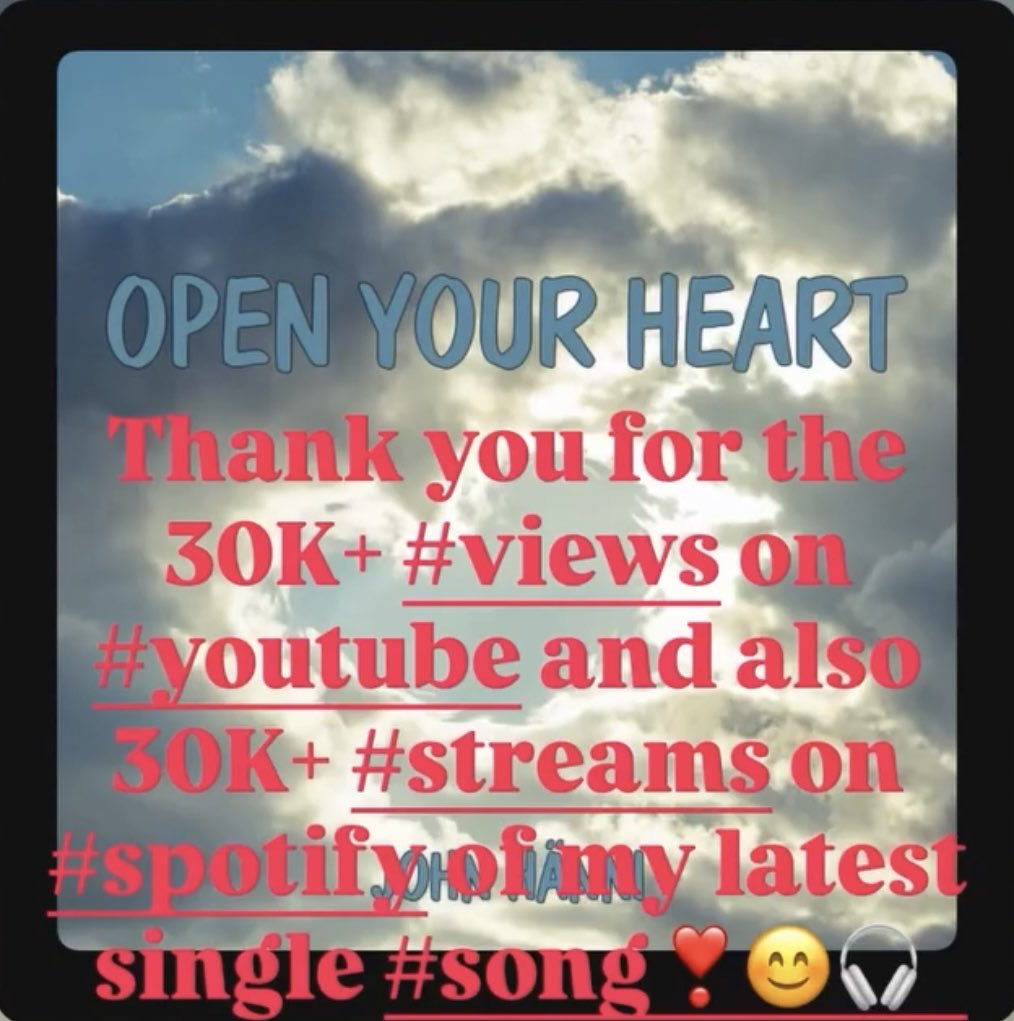 john_haenni's tweet image. THANK YOU for the 30‘000 + #views on #youtube and also 30‘000 + #streams on #spotify of my latest single #song❣️😊🎧🎶📲✅ fanlink.tv/open-your-heart