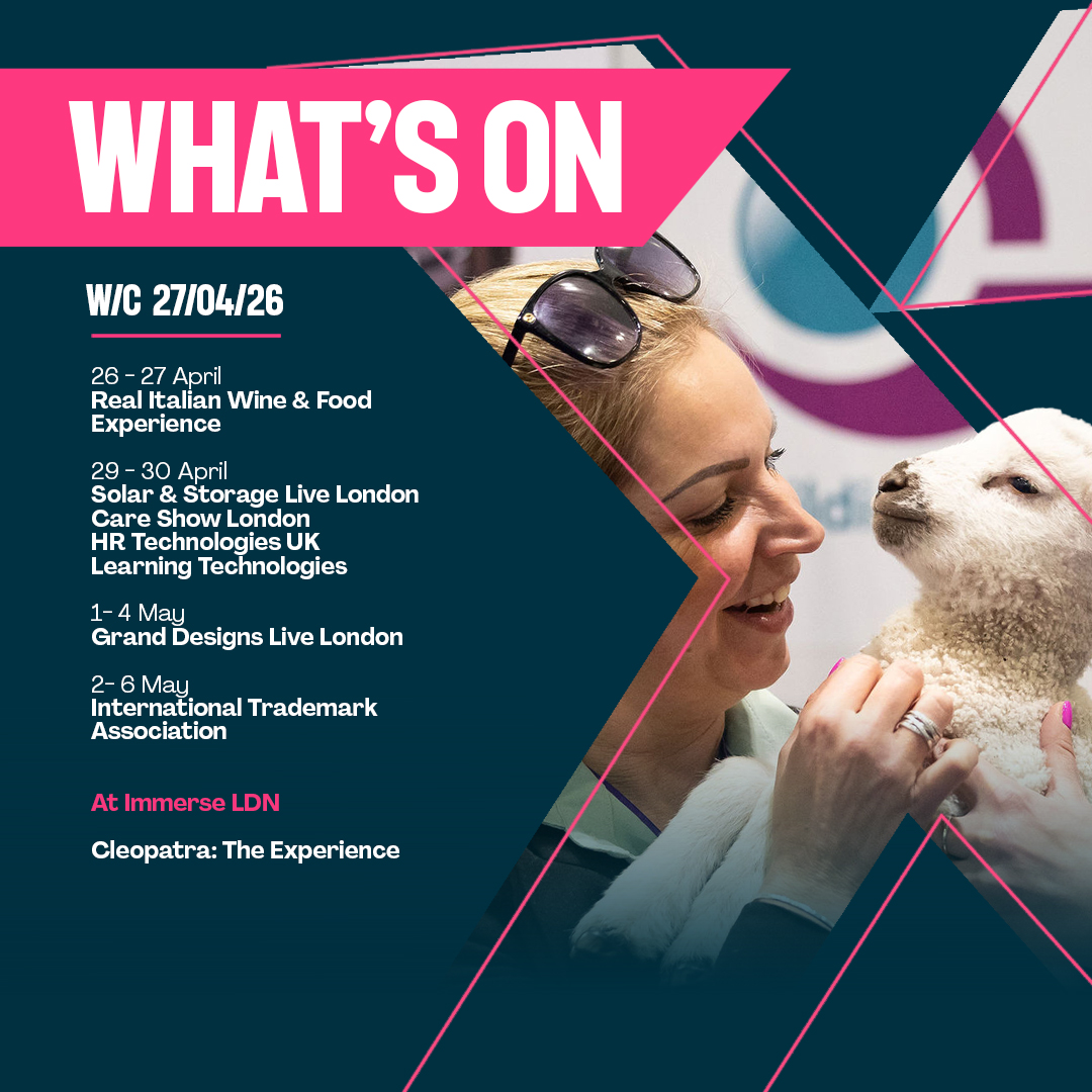 ExceLLondon's tweet image. 🗓️ What’s on at #ExcelLondon &amp;amp; #ImmerseLDN...

To find out more simply click the link in our bio.

#WhatsOn #ConnectingLives