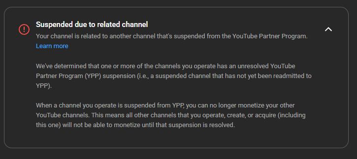 evolve_sol's tweet photo. Today i woke up with this scary notification.

I checked my account, emails and all the videos on the channel. I have had no strikes or policy violations.Yet this is what i got.

I have put a lot of effort. I request a manual review and kindly help me get back my YPP @TeamYouTube https://t.co/FQwg5tdxxL