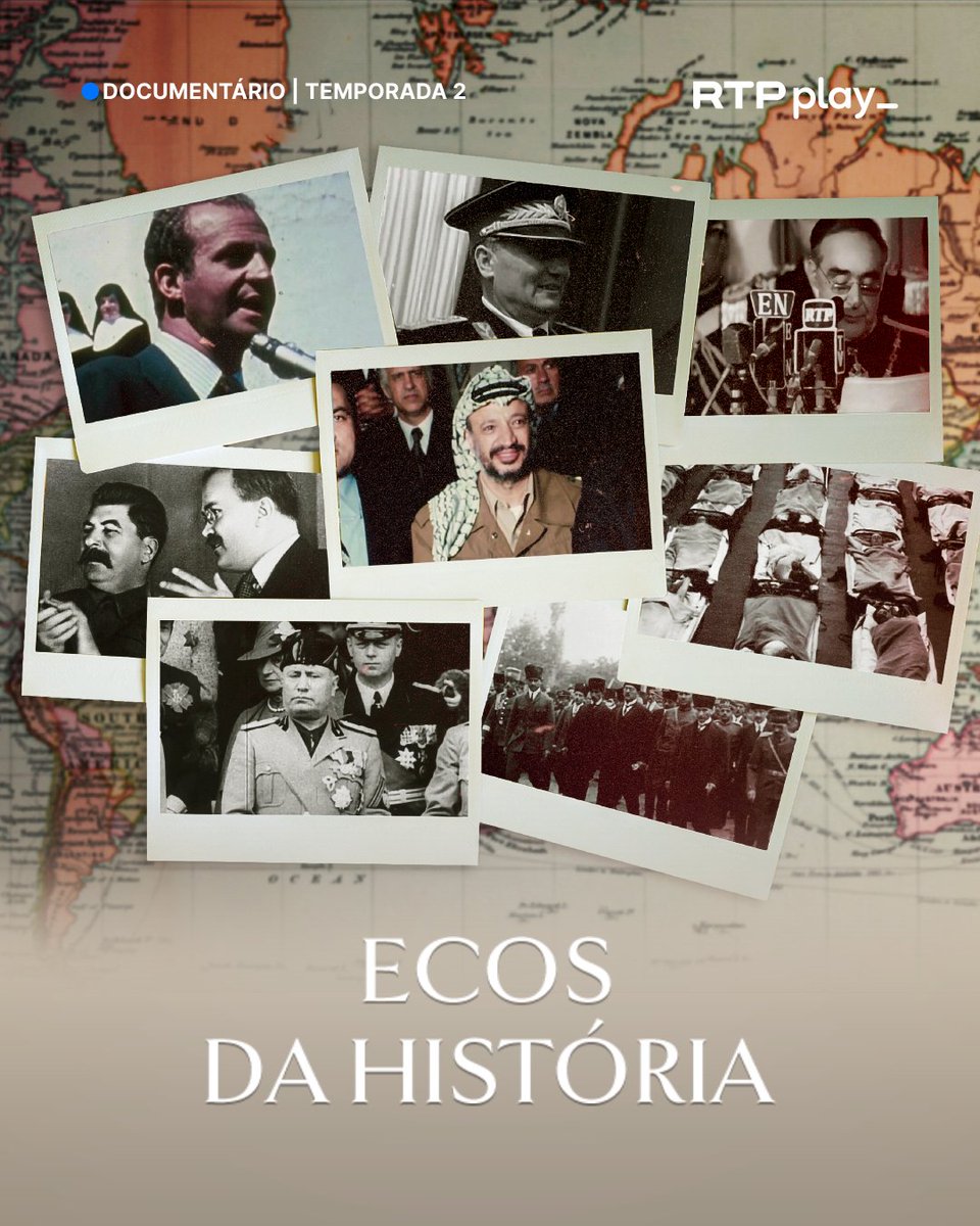 playrtp's tweet photo. Esta série documental revela em nove episódios uma perspetiva específica sobre a fragilidade dos regimes e a precariedade das conquistas democráticas que acreditamos serem sólidas e duradouras..
▶ Vê a temporada 2 de «Ecos da História» na #RTPPlay. https://t.co/cEJNoa5mta