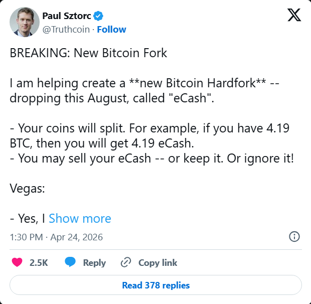 mgh_quant's tweet photo. ₿ La proposition eCash de Sztorc : compétition saine ou risque pour Bitcoin ?

Paul Sztorc, défenseur historique des Drivechains, vient de proposer un hard fork de Bitcoin baptisé « eCash », prévu pour août 2026. Le projet est consultable sur : https://t.co/NLXQH6vqyJ. L'idée est de créer une chaîne distincte, quasi identique à Bitcoin Core, mais avec les Drivechains activées, un concept défendu depuis 2017 via les BIP-300 et BIP-301. Les détenteurs de BTC recevraient automatiquement 1 eCash par BTC, qu'ils seraient libres de conserver, vendre ou ignorer.

L'objectif affiché est d'ouvrir Bitcoin à des usages proches d'Ethereum : DEX, lending, actifs tokenisés, sans toucher au layer 1. Sur le papier, l'idée est propre. Dans la pratique, elle soulève des questions structurelles que la communauté débat depuis des années.

🔗 Qu'est-ce qu'une Drivechain ?
C'est une sidechain ancrée à Bitcoin, capable d'héberger ses propres règles et applications, tout en s'appuyant indirectement sur la sécurité du réseau principal. Les BIP-300 et BIP-301 définissent le mécanisme de dépôt et de retrait entre la chaîne principale et ces sidechains.
Sztorc est explicite sur un point : ce fork n'est pas motivé par un problème technique. Bitcoin n'a pas de limitations technologiques, il a des problèmes "culturels". Les développeurs Core seraient trop conservateurs, les mineurs trop passifs et la communauté trop hostile à l'innovation pour que les BIP-300/301 soient un jour activés sur Bitcoin lui-même.

⛏ Le risque du MEV : une menace pour la décentralisation
En hébergeant des protocoles financiers (DEX, marchés de prêt), les Drivechains introduiraient de la MEV (Miner Extracted Value). Les mineurs capables d'ordonner ou de sélectionner certaines transactions pourraient en extraire une valeur supplémentaire, renforçant l'avantage des grandes opérations de minage au détriment des plus petites.
À terme, c'est la décentralisation du minage, l'une des propriétés fondamentales de Bitcoin, qui serait fragilisée.

💡 Ce qu'il faut retenir
Bitcoin dispose déjà de plusieurs solutions pour étendre ses capacités : Lightning Network, Liquid, Ark, Spark. Aucune n'est parfaite, mais elles ne créent pas de nouveaux risques sur le consensus du layer 1.
La proposition de Sztorc part d'un constat légitime. Mais modifier les incitations du minage pour construire des usages que la communauté n'a pas demandés, c'est introduire un risque structurel difficile à corriger une fois ancré dans le protocole.
À noter que le nom « eCash » crée une confusion inutile avec le protocole de David Chaum, repris par Cashu et Fedimint et avec un ancien fork de Bitcoin Cash également nommé eCash (XEC).

Pensez-vous que Bitcoin doit évoluer vers plus de programmabilité, ou sa force réside-t-elle précisément dans son minimalisme ?
👇Partagez votre analyse en commentaire.

#Bitcoin #Drivechain #Fork #Crypto #Blockchain