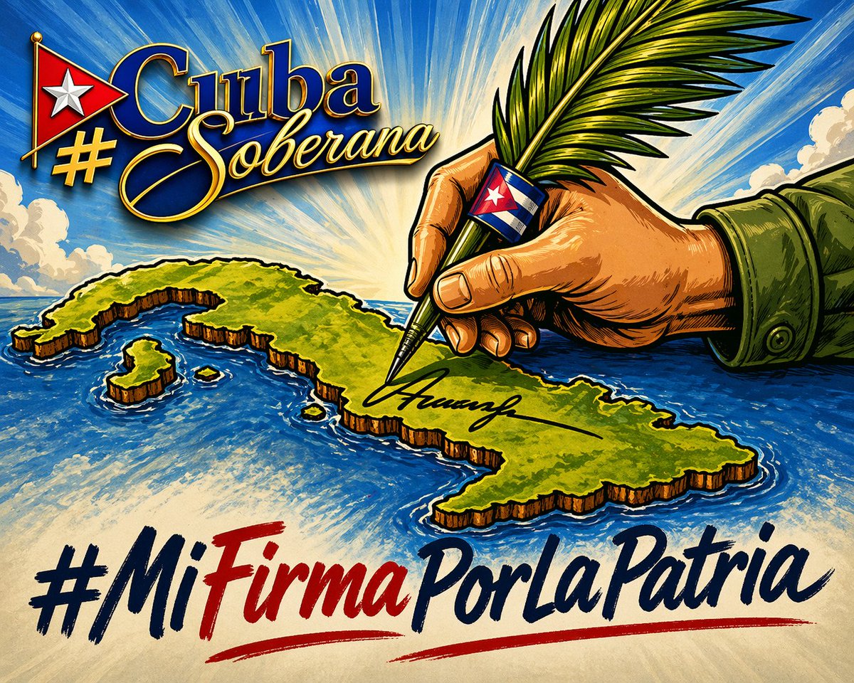 El llamado #MiFirmaPorLaPatria✍️ representa un legítimo ejercicio de soberanía popular, frente a la escalada de agresiones del imperio yanqui contra nuestra isla. Vamos juntos 👇

‼️ #LaPatriaSeDefiende‼️
#DefendiendoCuba🇨🇺💪❤️