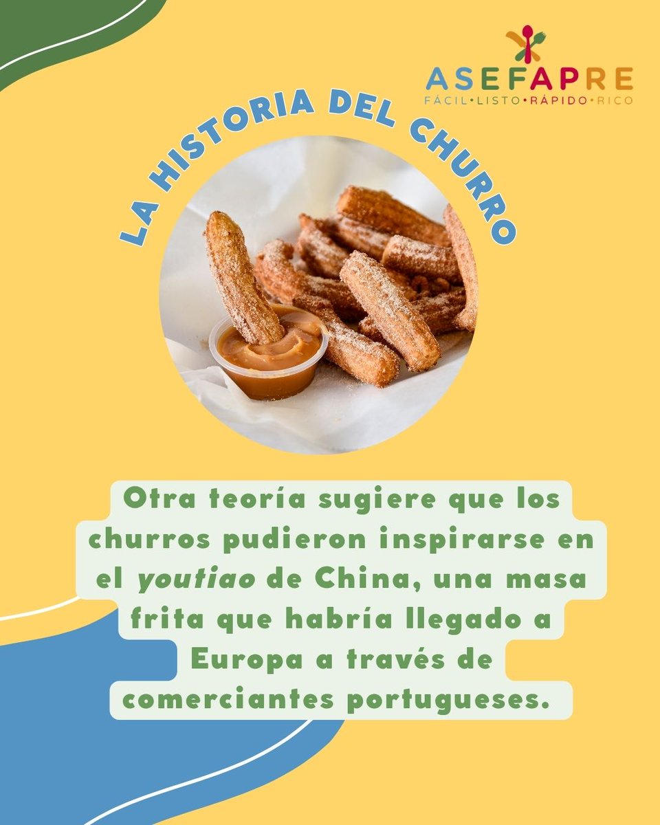 asefapre's tweet photo. Crujientes, dulces y con historia: en el post de hoy hablamos de los churros. 😋

Te contamos todo en nuestro último artículo. ¡No te lo pierdas! ❗
#LaHistoriaDelPlato #Churros #Historia #Gastronomía https://t.co/9jTaMmS4S5