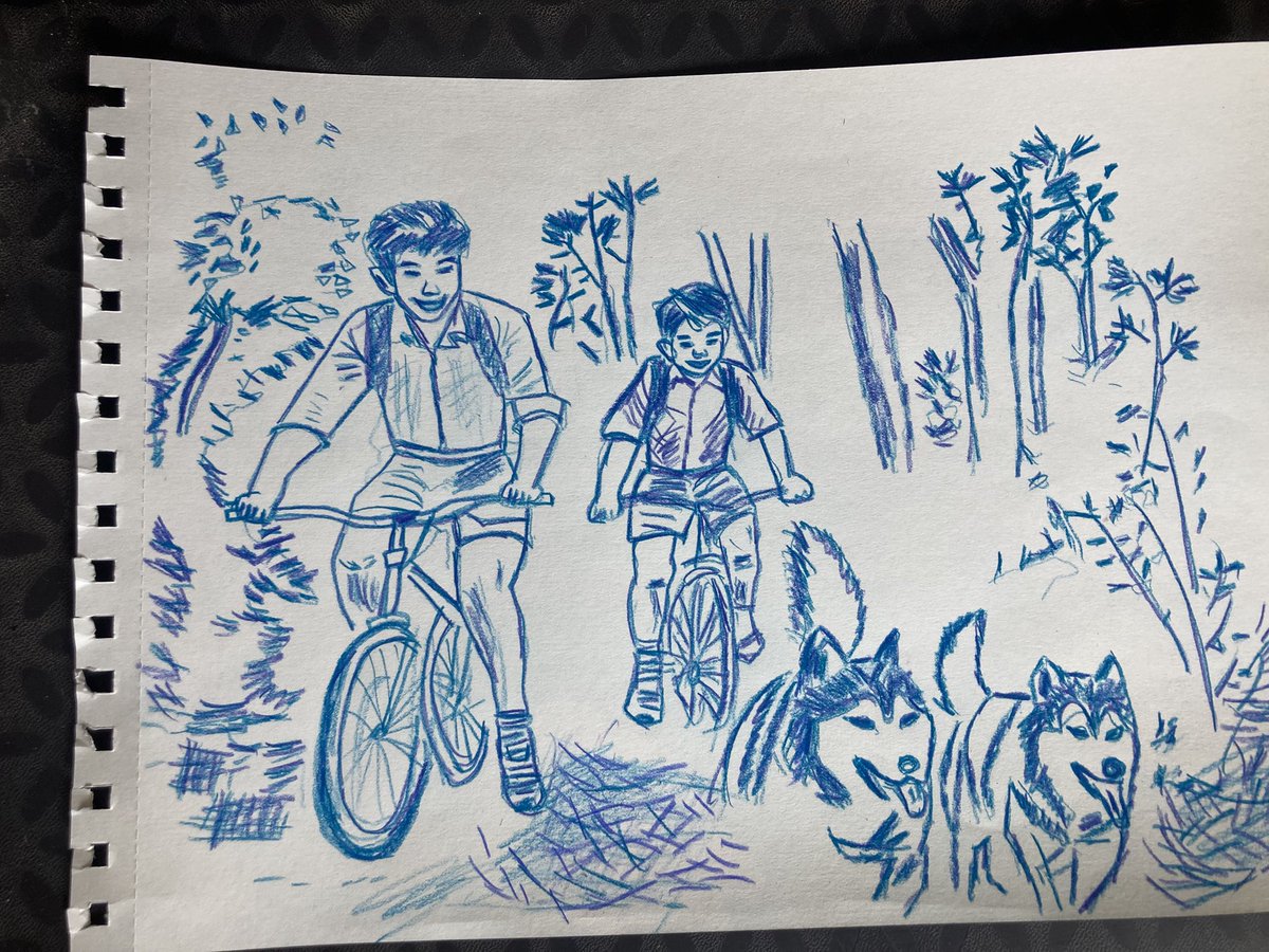 shaleenrakesh's tweet image. The boys with the dogs #forest #trail